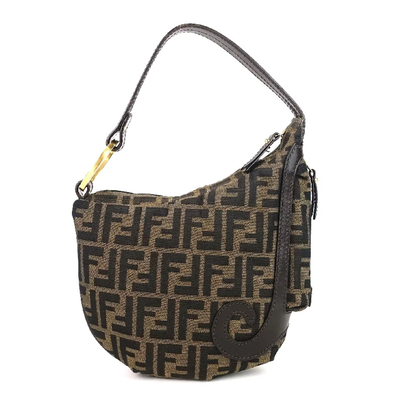 Ladies Fendi crossbody bags with a single - strap design for simplicity and ease of useBorsa Biga Media Zucca Canvas Hobo Bag