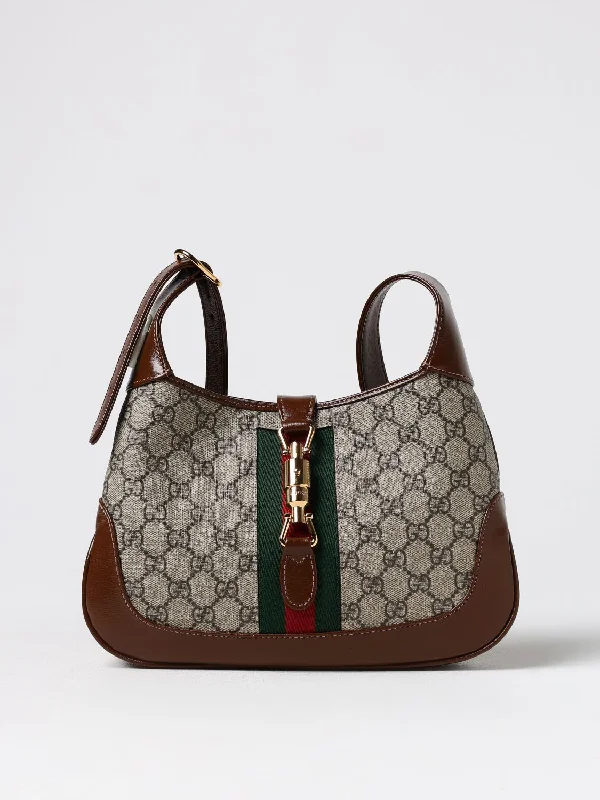 Women Gucci bags with a snap - button closure and a decorative charmGucci Shoulder Bag Woman Beige Woman