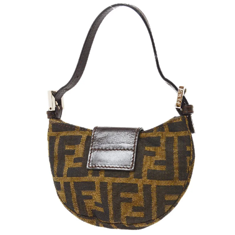 Fendi bags with a touch - screen - friendly pocket for using devices without taking them outFENDI 1990s Zucca Micro Handbag ao32586