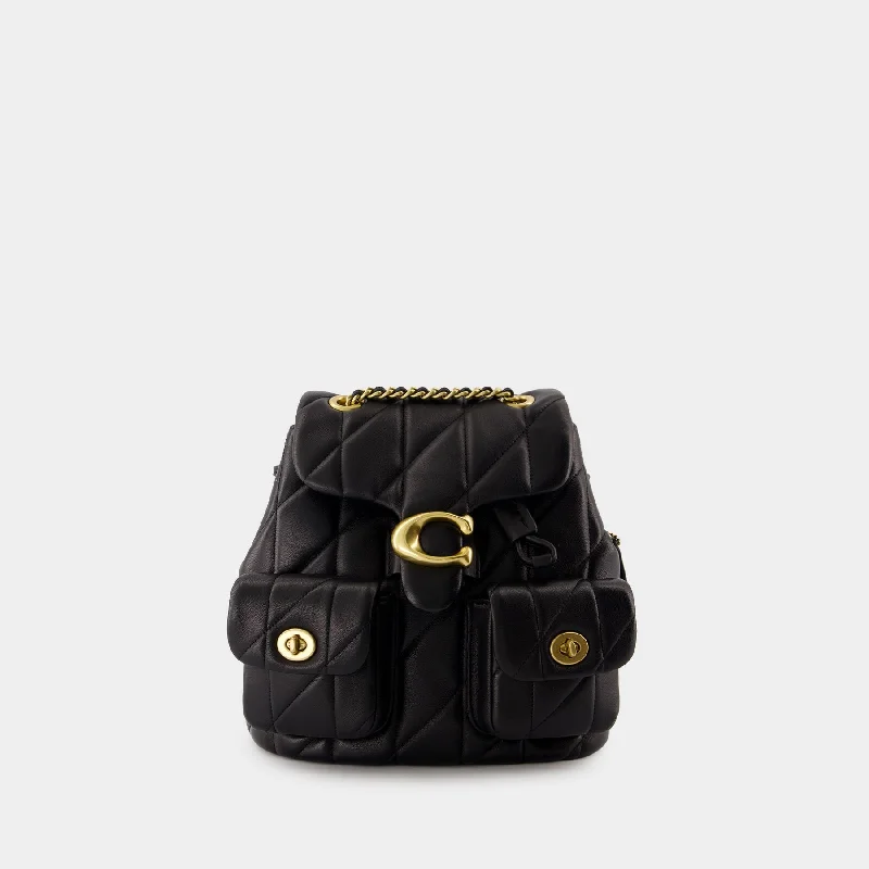 Coach tote bags with a double - handle and shoulder - strap option for easy useTabby Backpack - Coach - Leather - Black