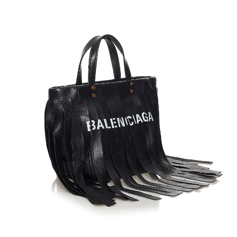 Balenciaga Arena small size withBalenciaga Laundry Cabas Fringe Leather Tote Bag (SHG-33746)