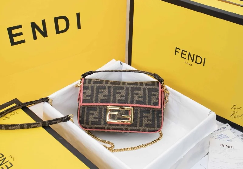 Fendi bags with a zippered interior pocket for separating items and keeping them organizedEN   Designer bags by Fendi 163