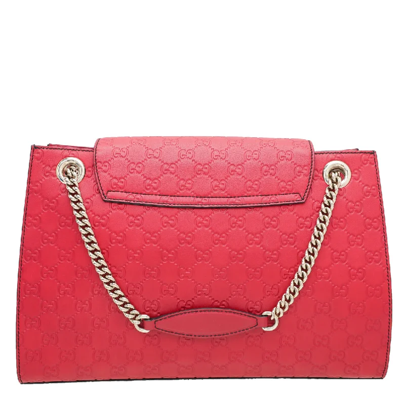 Women Gucci backpacks with a luxurious leather finishGucci Red GG Guccissima Emily Large Bag