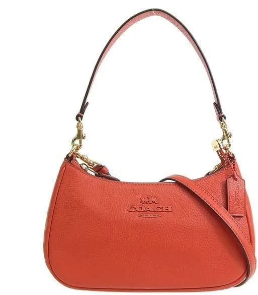 Ladies Coach crossbody bags with a single - strap design for simplicityCoach Teri Leather Shoulder Bag