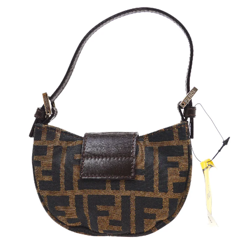 Fendi Baguette bags in a limited - edition colorway for a rare and exclusive lookFENDI 1990s Zucca Handbag Micro Brown 38791