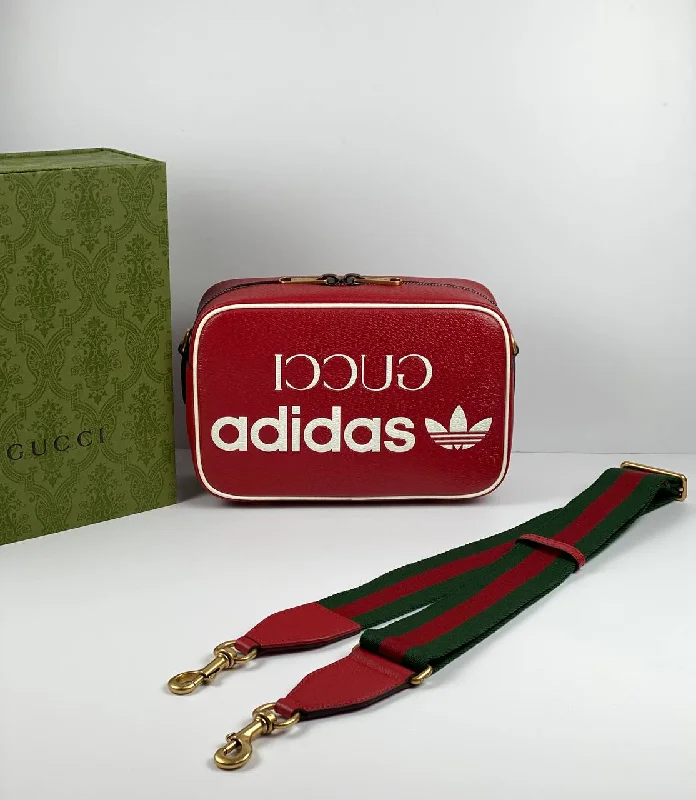 Ladies Gucci shoulder bags with a single - handle designGucci x adidas small shoulder bag red