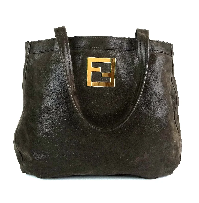 Fendi By The Way bags with a contrast - colored interior for visual interestTramezza Ultrasuede Tote Bag