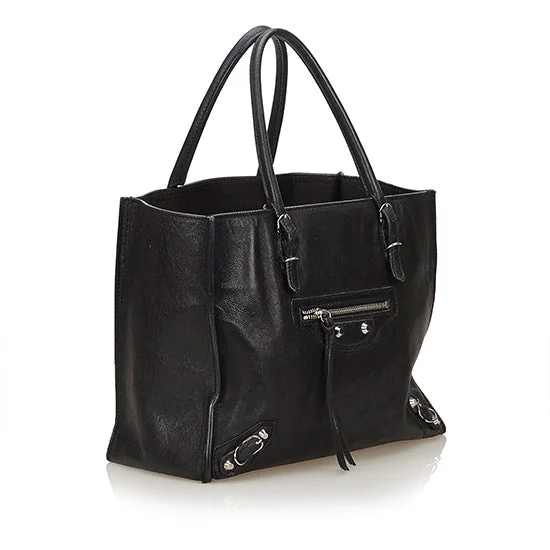 Balenciaga Papier Shopping Tote small size with leather - wrapped handlesBalenciaga Leather Papier Mini A5 Tote - FINAL SALE (SHF-10282)