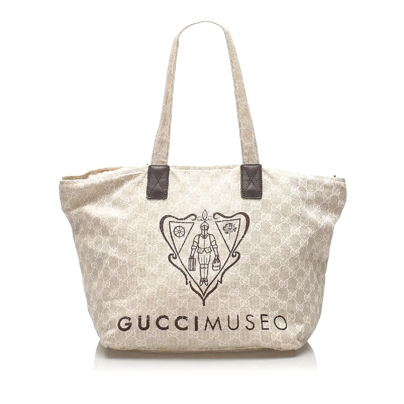 Ladies Gucci Dionysus bags with a star - shaped charmGucci GG Canvas Museo Tote Bag (SHG-10950)