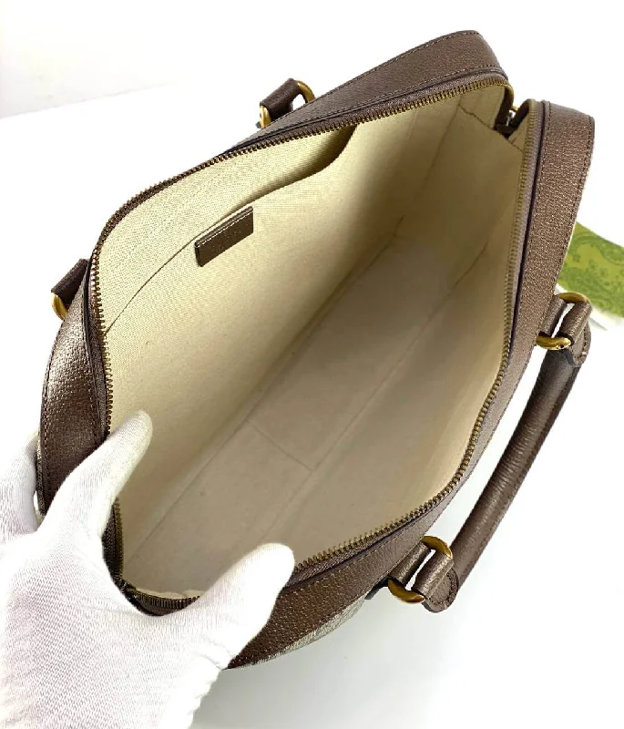 Women Gucci bags with a front - flap pocket for quick - access itemsMen's briefcase from the Gucci Ophidia GG collection