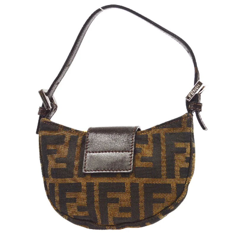 Fendi crossbody bags with a woven leather strap for a unique texture and visual appealFENDI 1990s Zucca Handbag Micro 17853