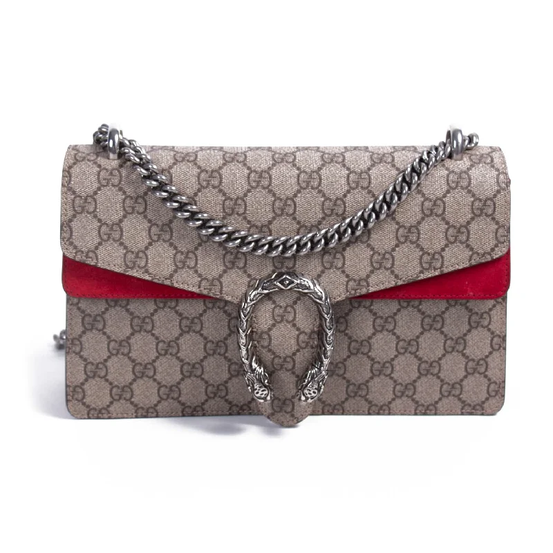 Women Gucci bags with a detachable mobile phone holderGucci Small GG Supreme Dionysus Bag