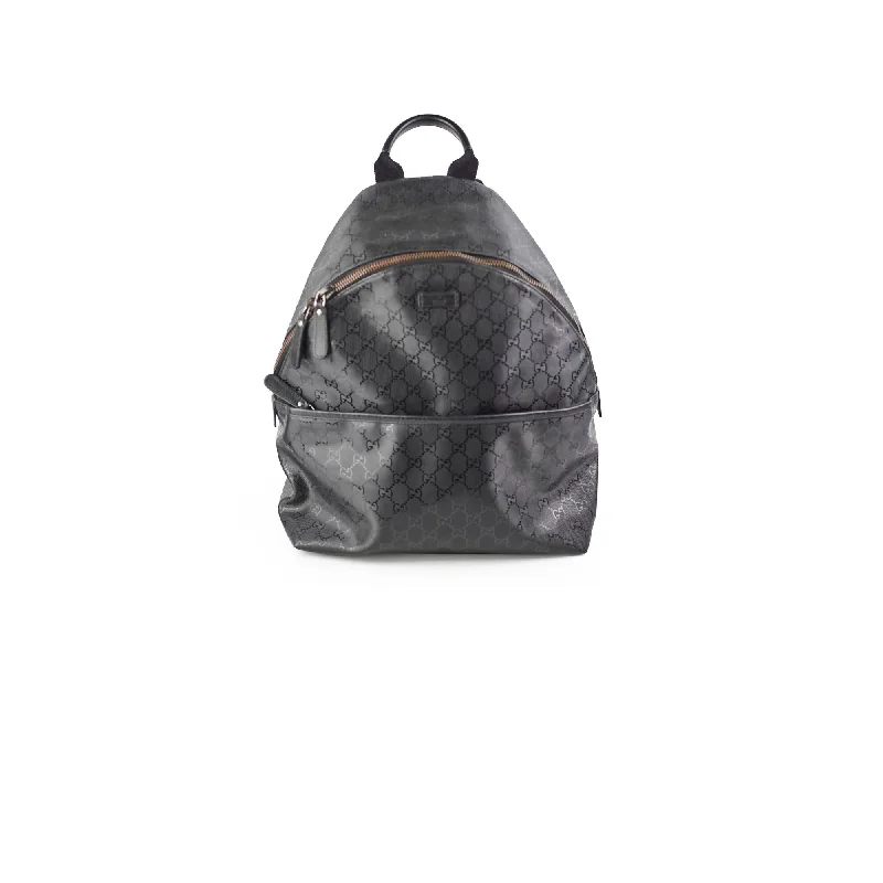 Ladies Gucci handbags with a detachable coin purse insideGucci Mongoram Black Backpack