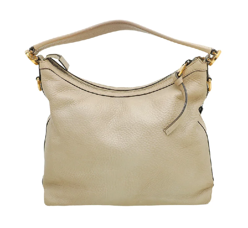 Women Gucci Sylvie bags with a monogram - embossed leatherGucci Beige Miss GG Original Hobo Bag