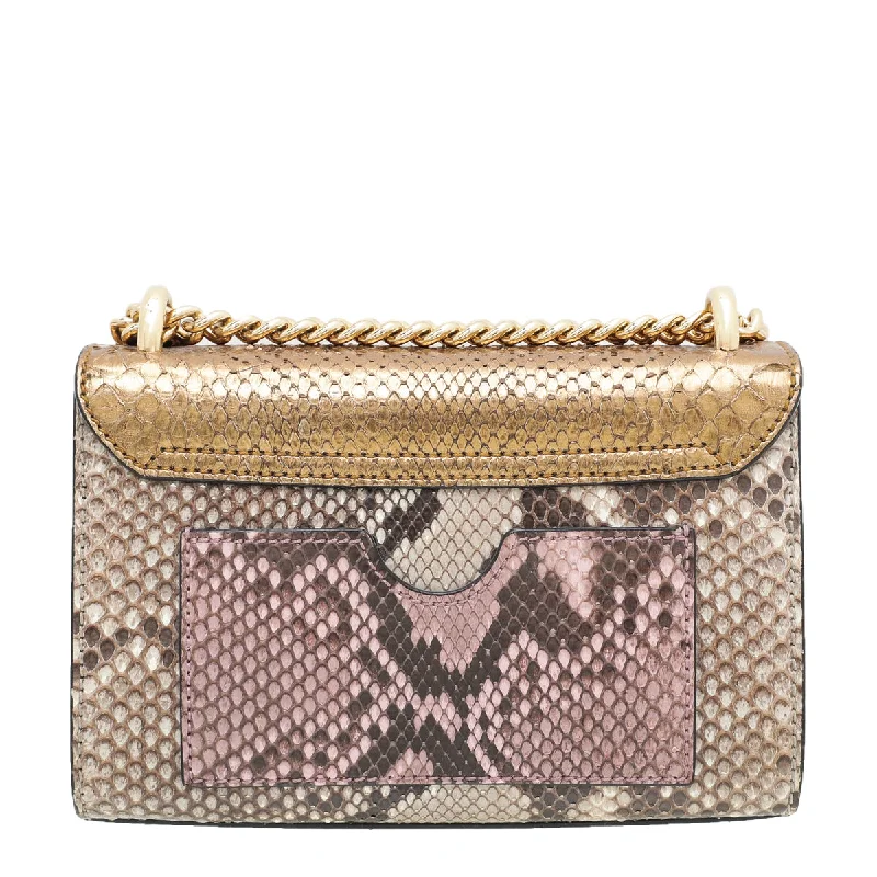 Ladies Gucci Dionysus bags with a star - shaped charmGucci Bicolor Python Padlock Small Bag