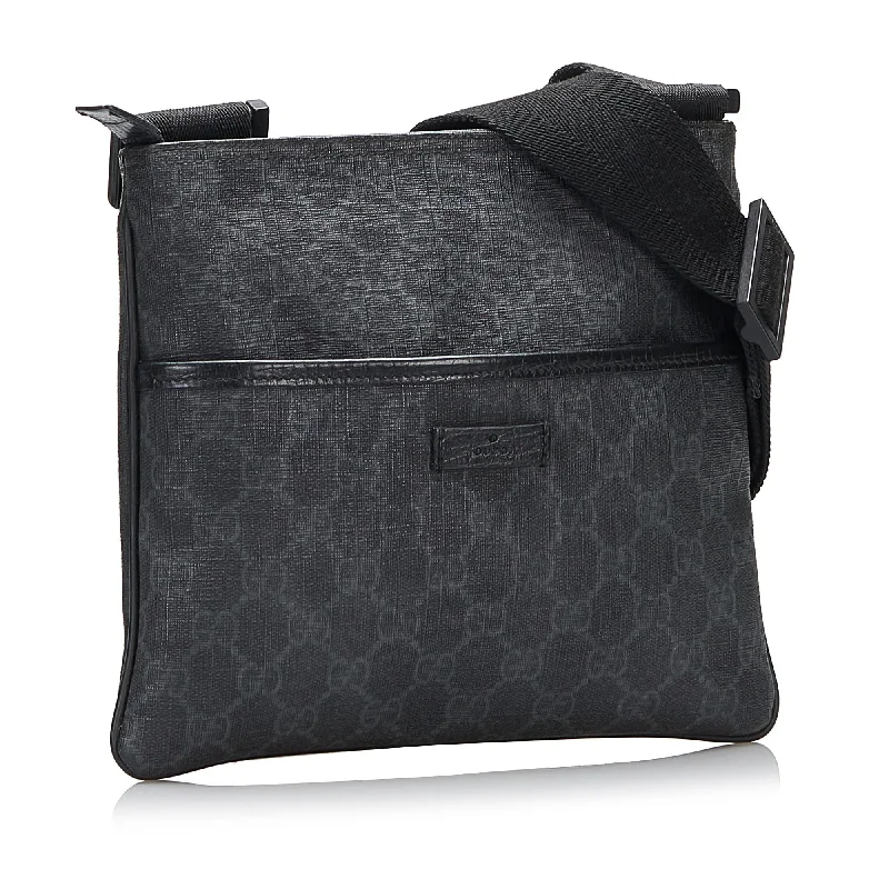 Women Gucci Sylvie bags with a leather - wrapped handleGucci GG Supreme Crossbody (SHG-wSC046)