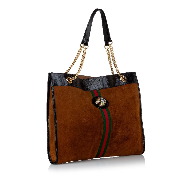 Gucci Dionysus bags for women with tiger - head claspsBrown Gucci Suede Rajah Tote Bag