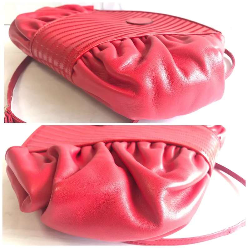 Fendi backpacks with a padded laptop sleeve for travel and work - related useFENDI 80's vintage red patent enamel and nappa leather oval round shape shoulder purse