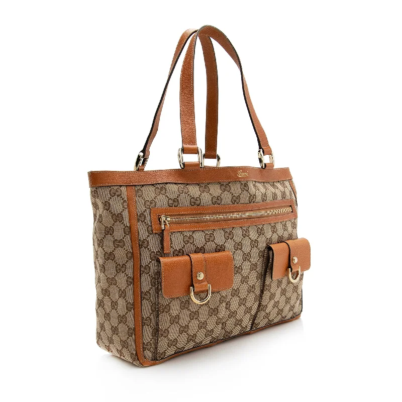 Ladies Gucci Dionysus bags with a star - shaped charmGucci GG Canvas Abbey Pocket Tote (22728)