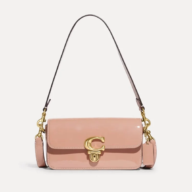 Coach bags with a patent - leather finish for a shiny and sophisticated appearanceCoach Studio Baguette Patent-Leather Bag