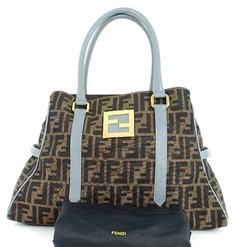 Fendi By The Way bags with a large capacity and a drawstring closureMonogram Canvas Front Ornament Tote Bag