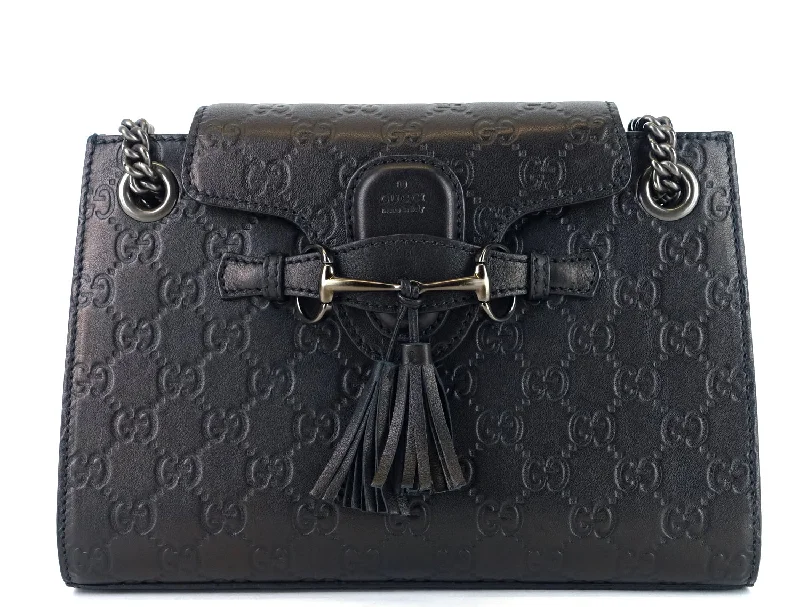 Gucci handbags for women with a patent - leather finishEmily Small Guccissima Leather Flap Bag