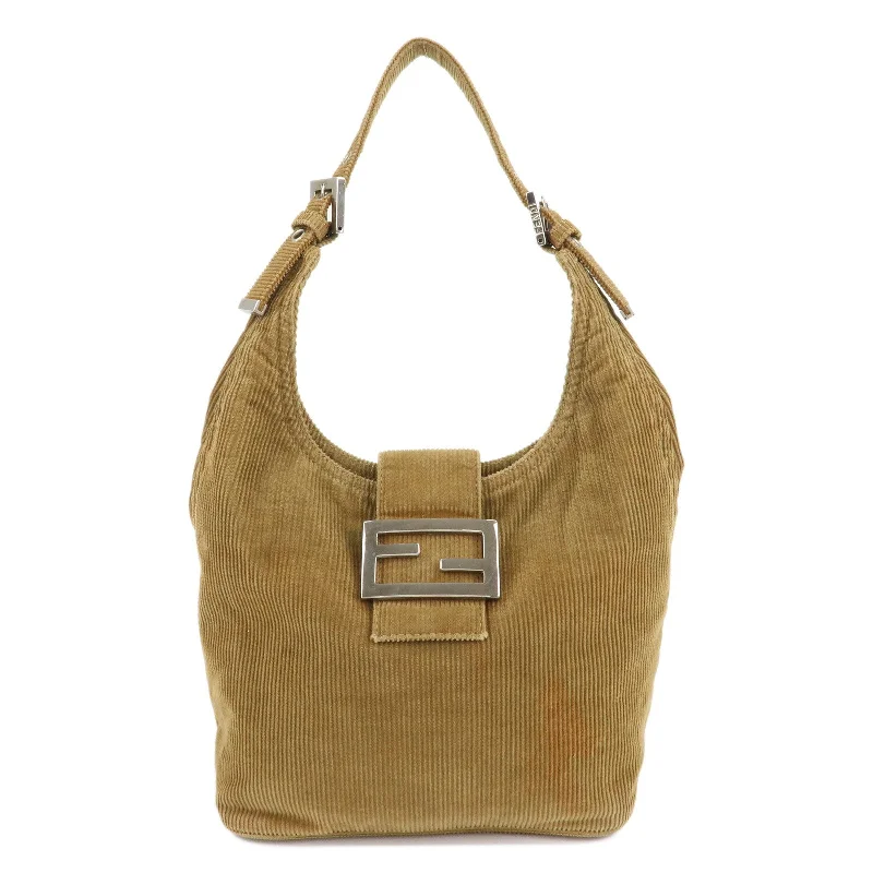 Ladies Fendi shoulder bags with a quilted leather exterior for a luxurious and cozy lookFENDI Corduroy Shoulder Bag 20686