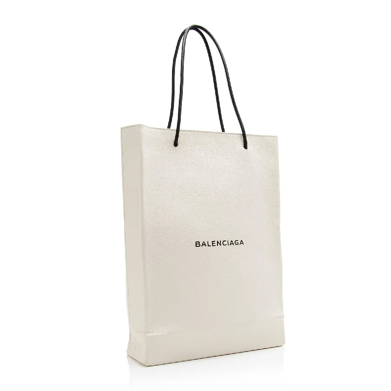 Balenciaga XS Small bag with chain - and - leather shoulder strapBalenciaga Calfskin Logo Medium N/S Shopper Tote (SHF-23791)