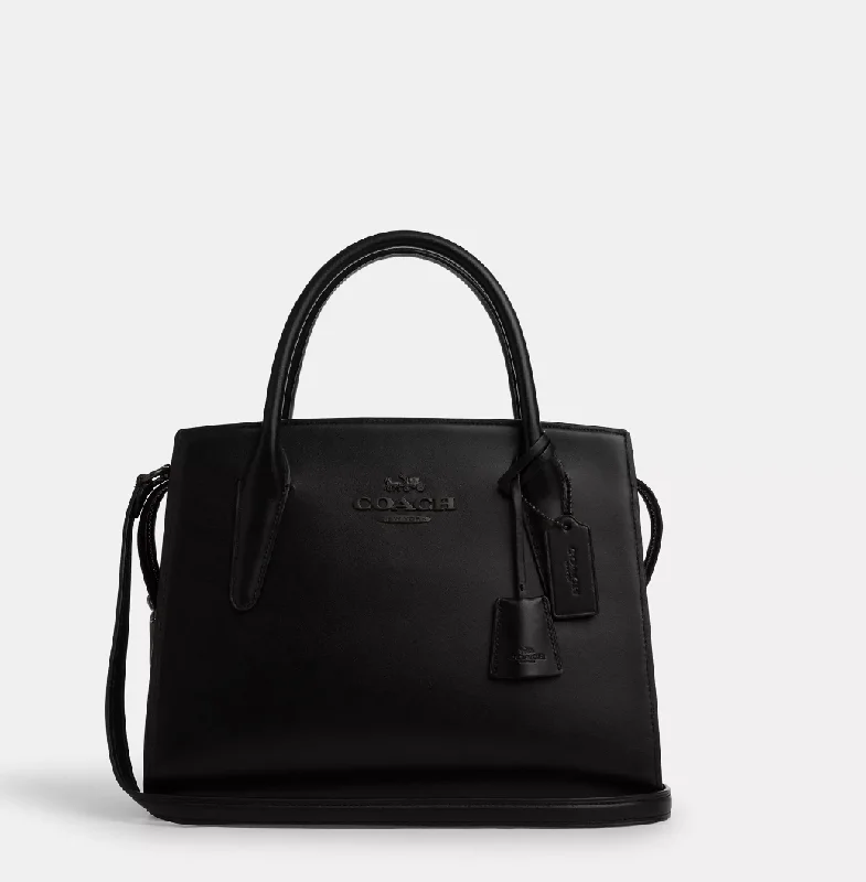 Ladies Coach Tabby bags with a textured leather surface for a more tactile lookCoach Large Andrea Carryall In Black Copper