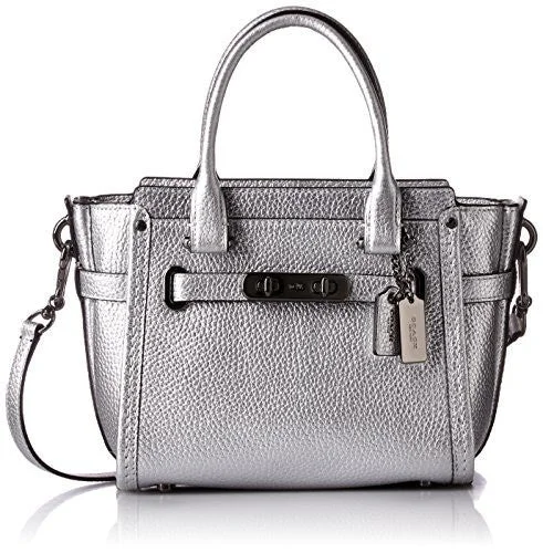 Ladies Coach Rogue bags with a star - shaped charm for a playful touchCOACH Women's Pebbled Leather Coach Swagger 21