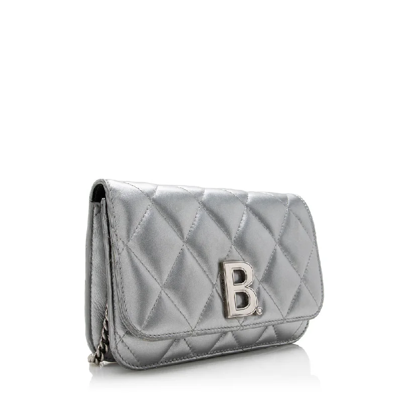 Balenciaga Speed large size made of stretchy fabricBalenciaga Quilted Metallic Leather B Dot Shoulder Bag (SHF-16927)