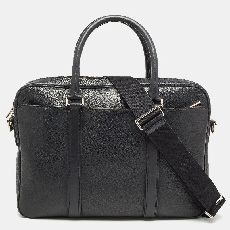 Coach bags with a patent - leather finish for a shiny and sophisticated appearanceBlack Leather Metropolitan Briefcase/Laptop Bag