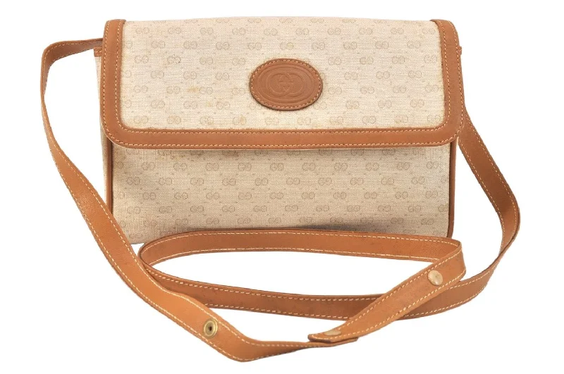 Gucci Marmont bags for women with quilted leather exteriorsAuthentic GUCCI Micro GG PVC Leather Shoulder Cross Body Bag Purse Beige 3595K