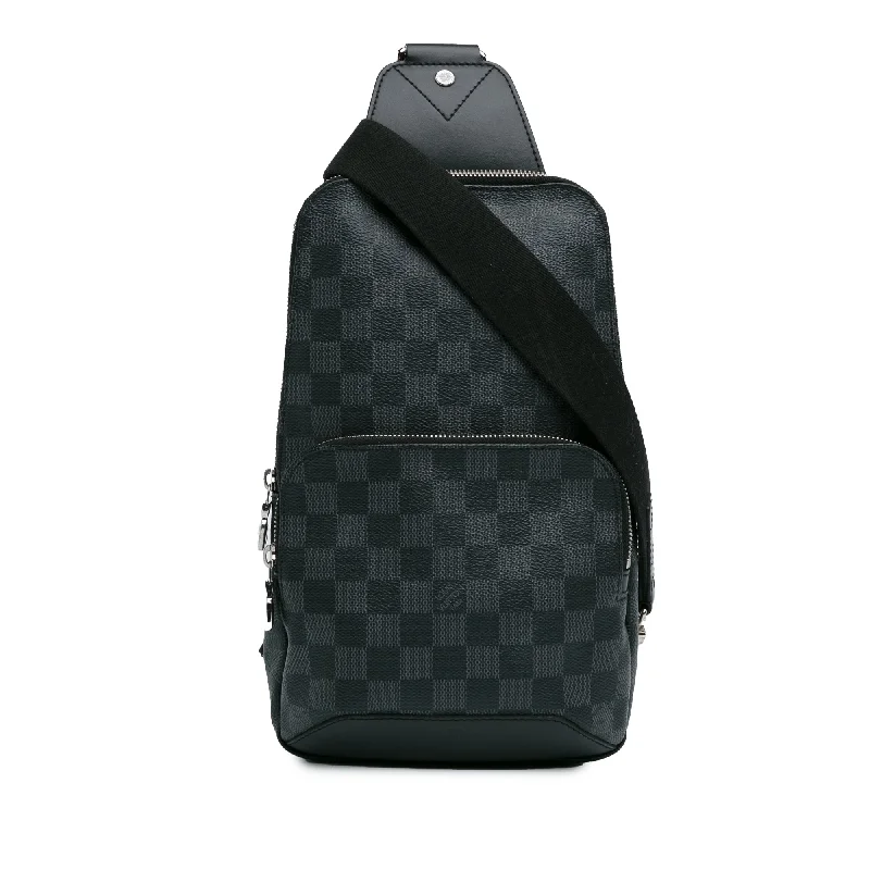 Balenciaga Speed medium size with detachable pouch insideBlack Louis Vuitton Damier Graphite Avenue Sling Crossbody Bag