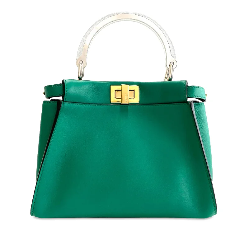 Balenciaga City bag with patchwork of different leathersGreen Fendi Mini Peekaboo Iconic Satchel