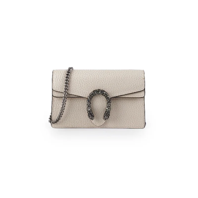 Women Gucci bags with a front - zip pocket for small itemsGucci Supermini Dionysus Cream