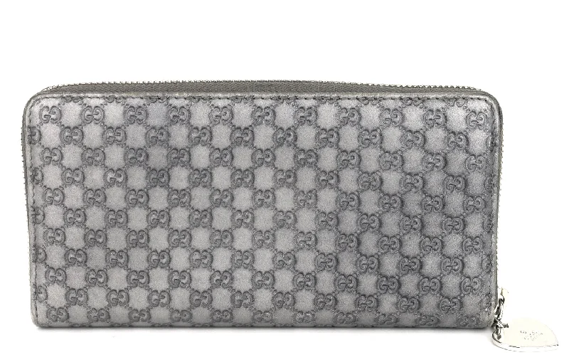 Gucci handbags for women with a patent - leather finishZip Around Microguccissima Leather Wallet