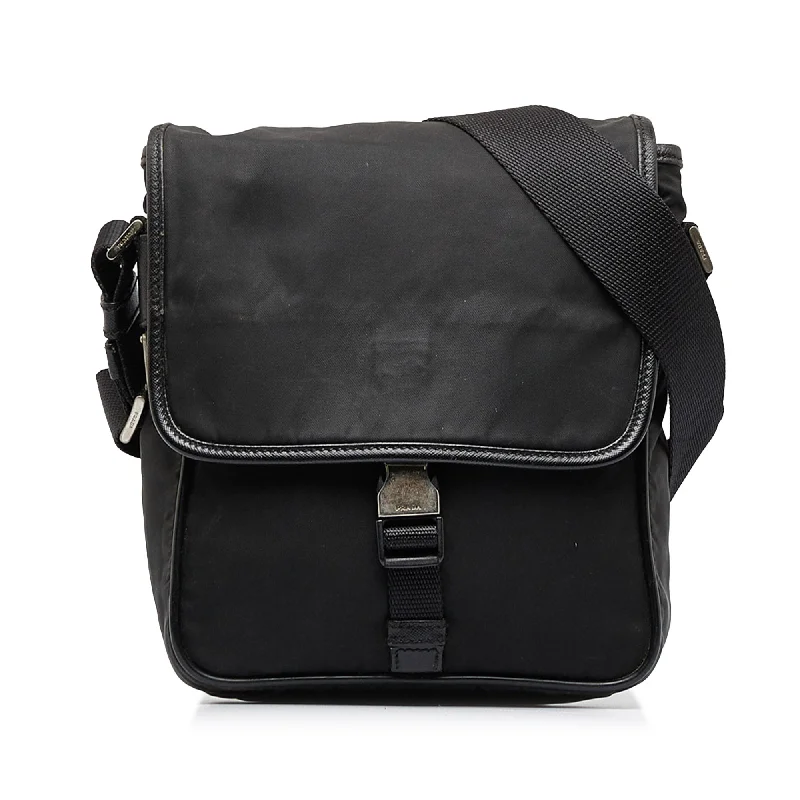 Balenciaga City bag mini size with detachable shoulder strapBlack Prada Tessuto Buckle Messenger Bag