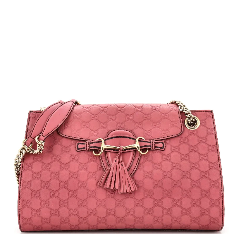 Women Gucci Sylvie bags with a detachable ribbon detailEmily Chain Flap Shoulder Bag Guccissima