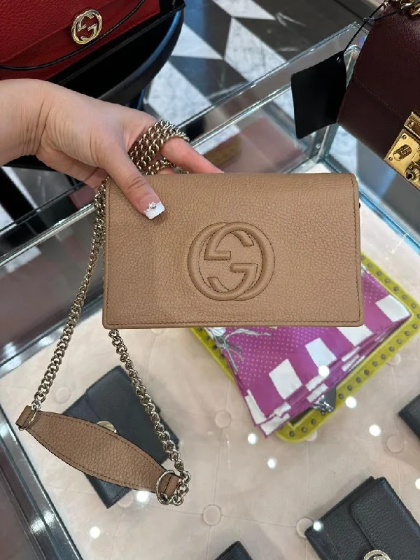 Medium - sized Women Gucci handbags for everyday usePreOrder Gucci wallet on chain crossbody bag