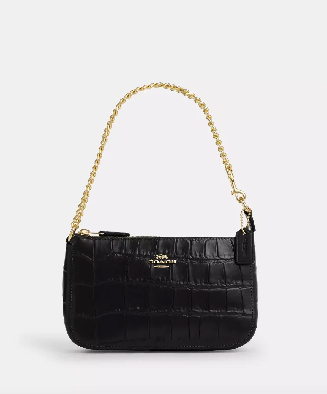 Coach bags with a front - zip pocket for small items like keys and cardsCoach Nolita 19 Wristlet Quilted Black