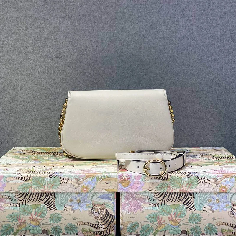 Women Gucci crossbody bags with a keychain holderGucci Blondie shoulder bag white