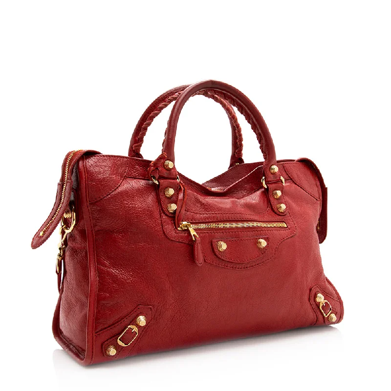 Balenciaga Hourglass large size with double - stitched seamsBalenciaga Agneau Giant 12 City Satchel (SHF-20898)