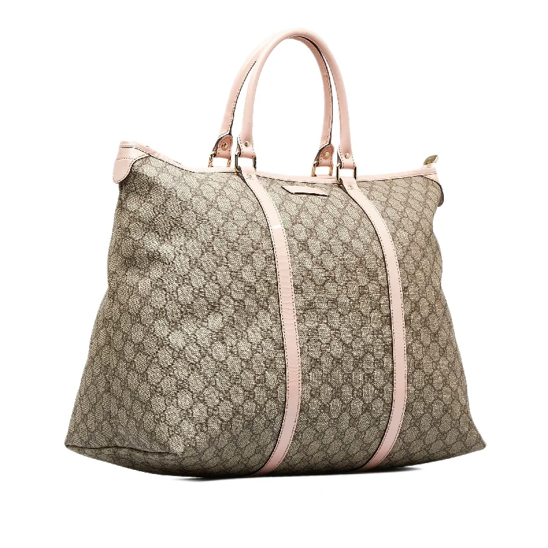 Ladies Gucci shoulder bags with a wide - width strapBeige Gucci GG Supreme Joy Tote