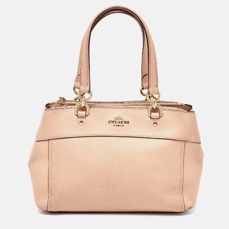 Ladies Coach Tabby bags with a detachable shoulder strapPeach Leather Mini Brooke Carryall Satchel