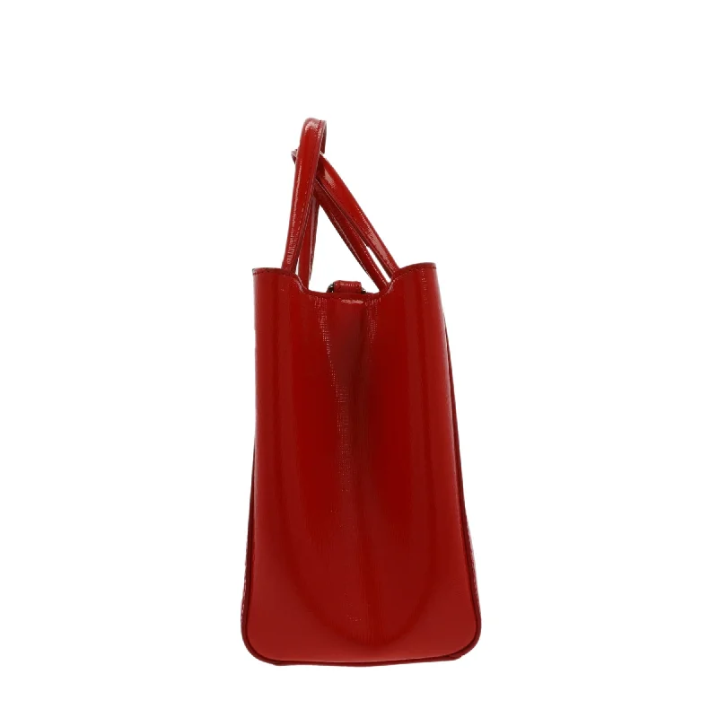 Fendi tote bags with a solar - powered charging panel for eco - friendly chargingFENDI 2Jours Handbag in Red Leather