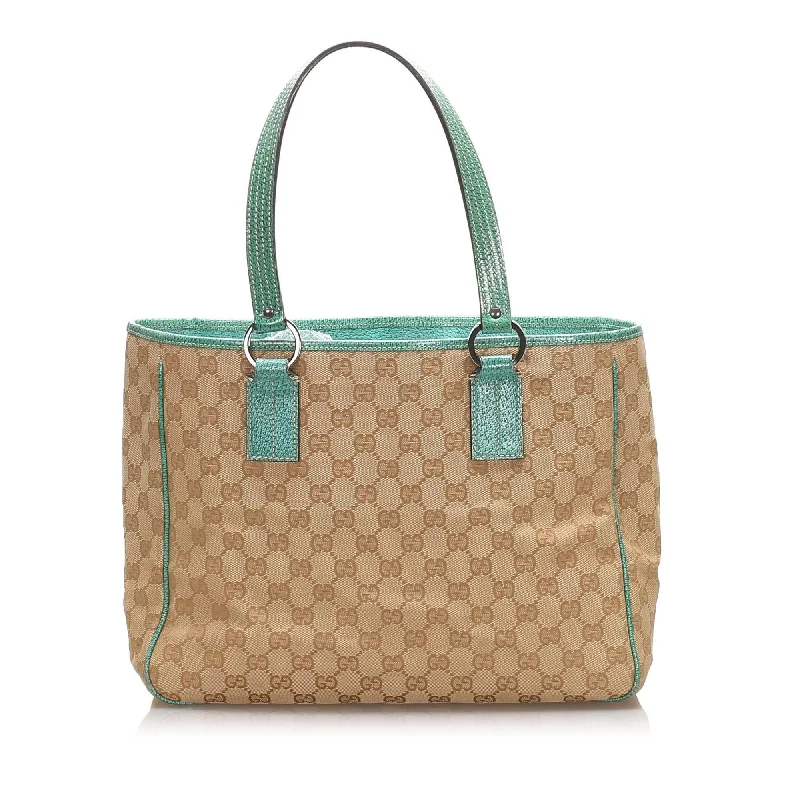 Ladies Gucci shoulder bags with a magnetic - closure flapGucci GG Canvas Tote Bag (SHG-10887)