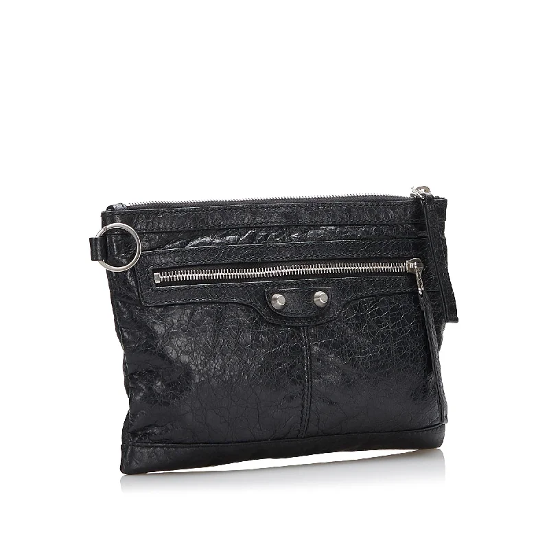 Balenciaga Neo Classic large size with embossed monogramBalenciaga Motocross Classic Clip Clutch Bag (SHG-3mbKrw)