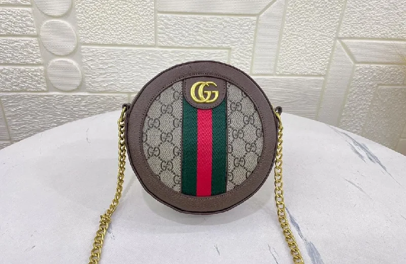 Women Gucci bags with a detachable mirror insideGucci Round Ophidia(Crossbody Shoulder) Handbag