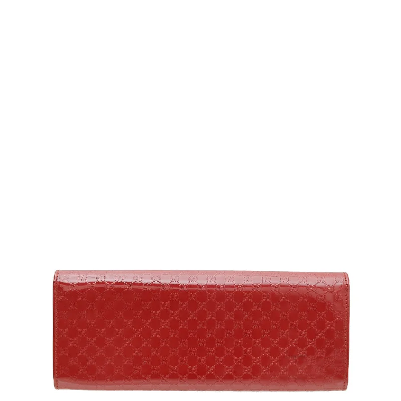 Women Gucci bags with a detachable mirror insideGucci Red Microguccissima Broadway Clutch